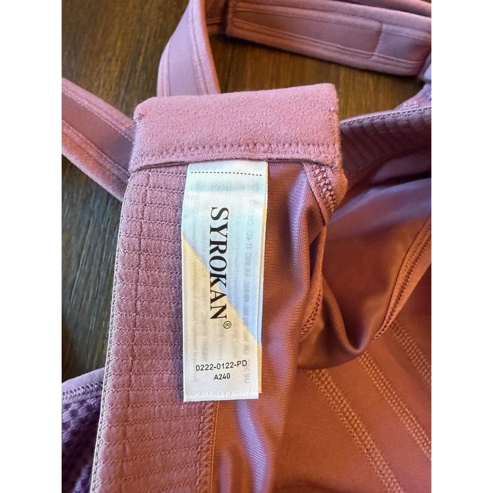 Syrokan High Impact Sports Bra Umber Purple Mesh Wireless 36C A240